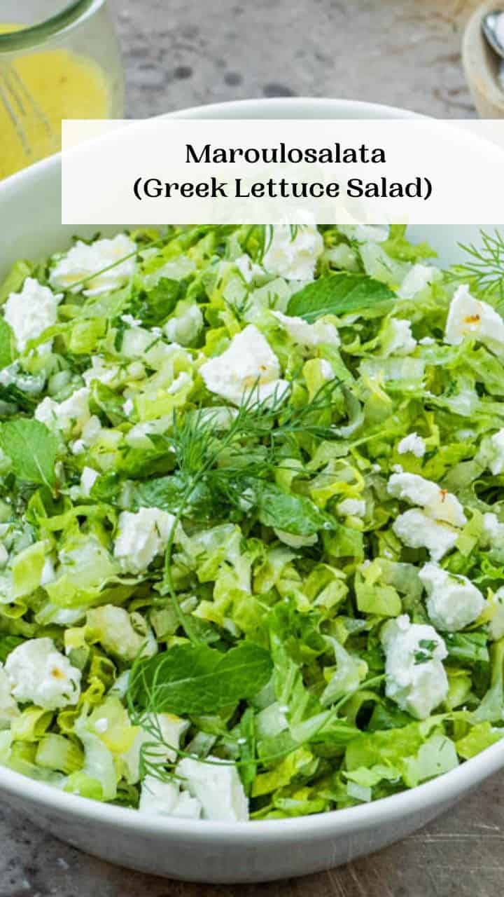 Maroulosalata (Greek Lettuce Salad) - Hungry Happens