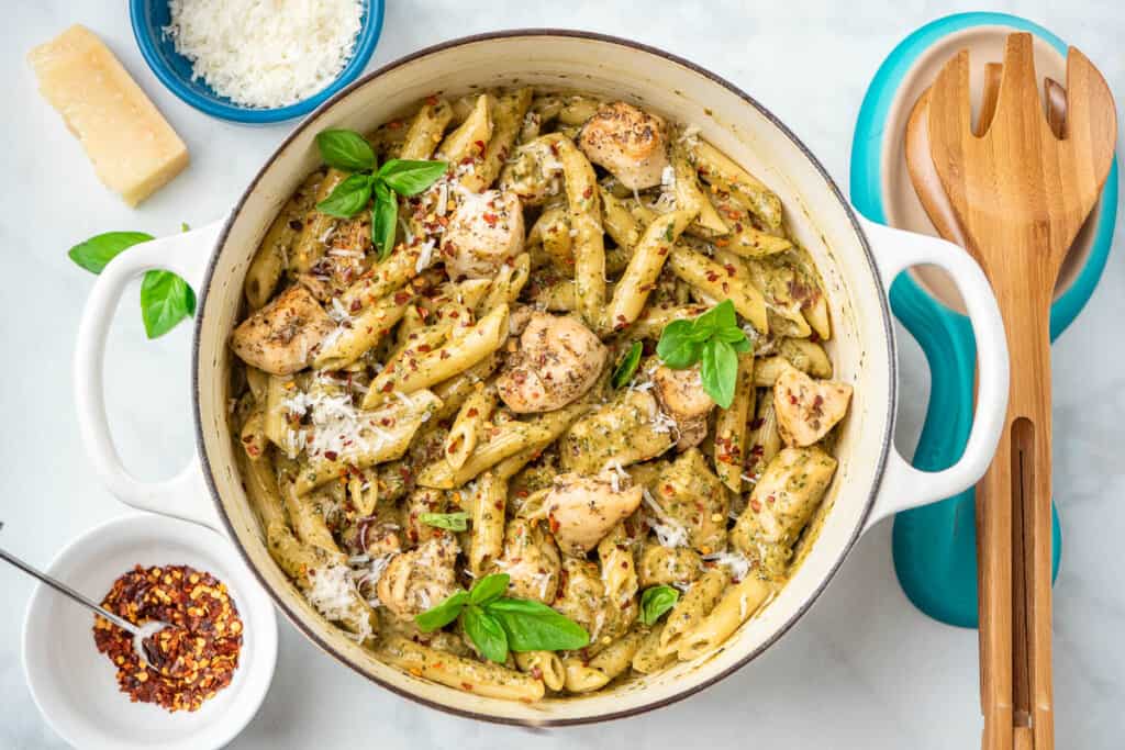 Chicken Pesto Pasta | The Mediterranean Dish