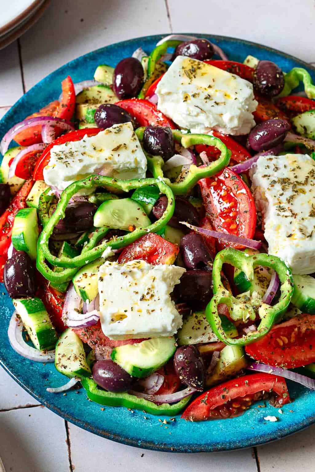 Greek Salad (Traditional Horiatiki Recipe) | The Mediterranean Dish