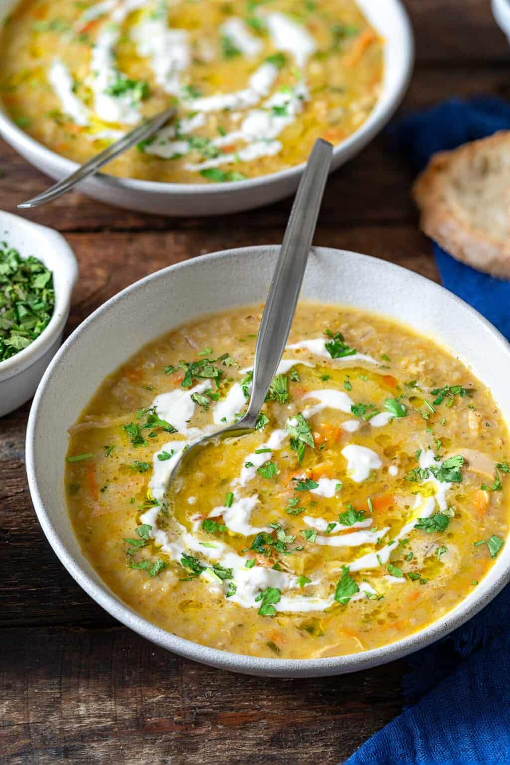 Chicken Barley Soup (Soupe Jo) | The Mediterranean Dish