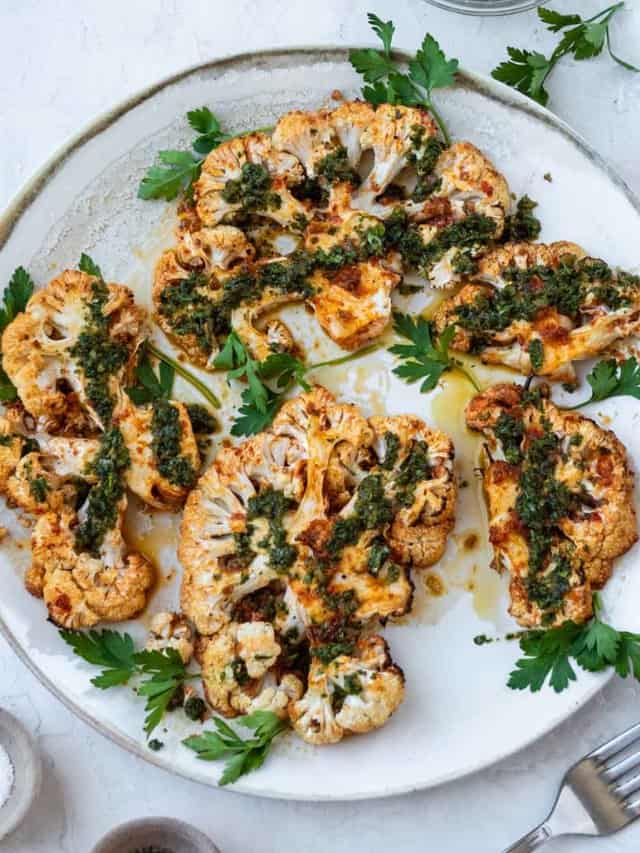 Roasted Cauliflower Steaks with Harissa and Chermoula - The ...