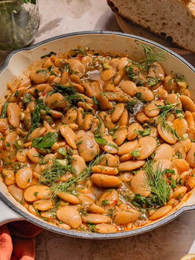 Butter Beans With Garlic, Lemon And Herbs - The Mediterranean Dish