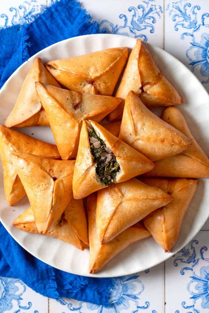 Fatayer (Spinach Hand Pies) | The Mediterranean Dish