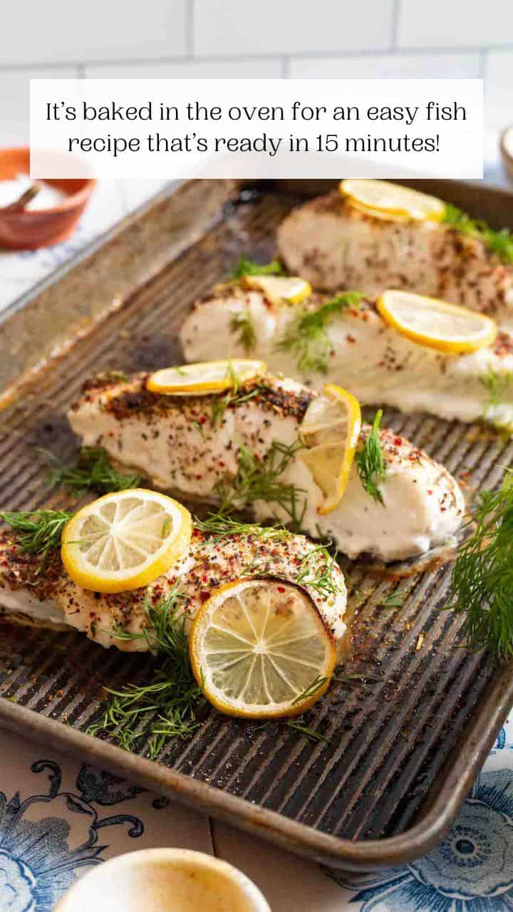 Baked Halibut With Lemon And Dill The Mediterranean Dish 1488