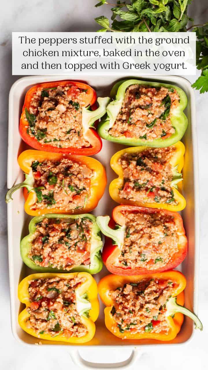 Chicken Stuffed Peppers - The Mediterranean Dish