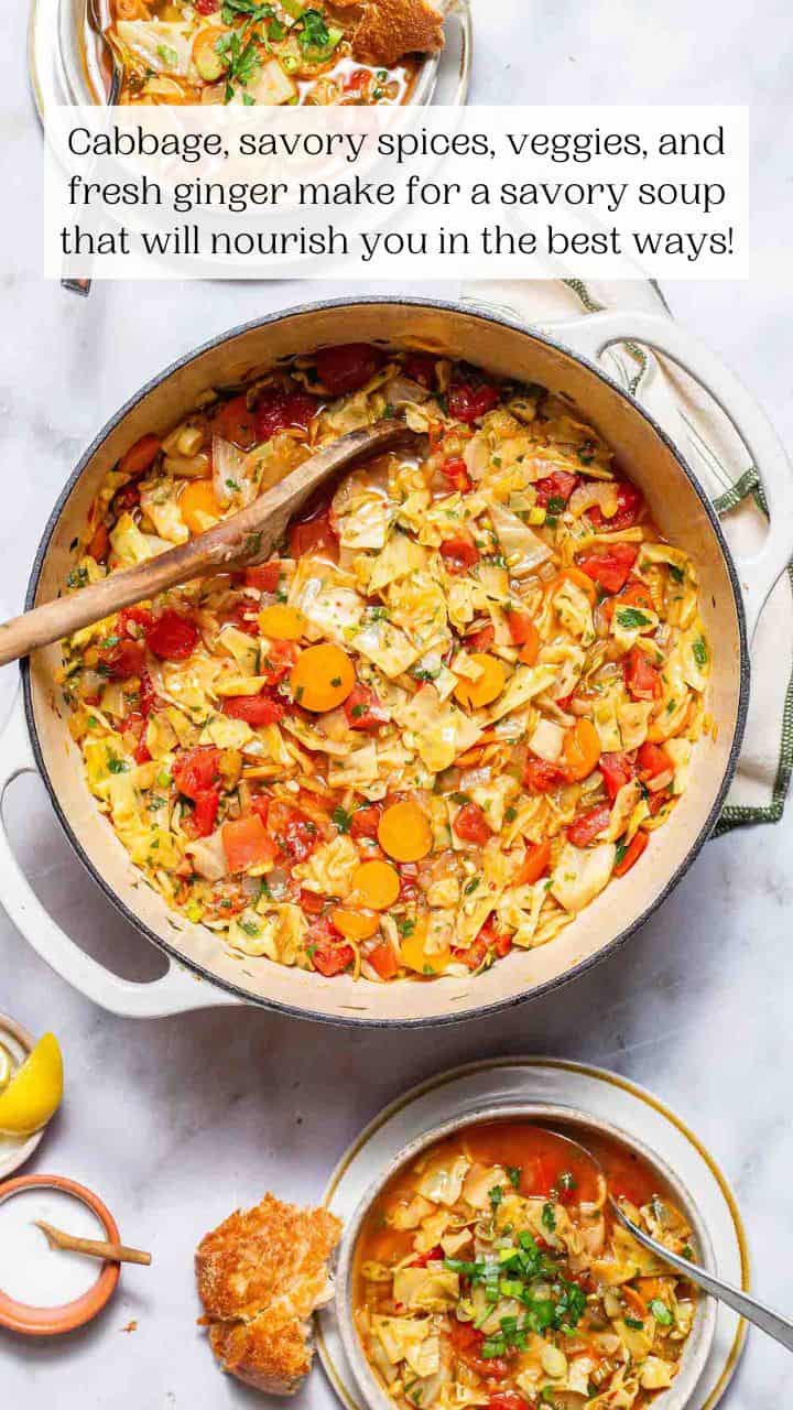 “Detox” Cabbage Soup with Turmeric and Ginger - The Mediterranean Dish