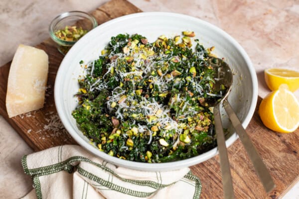 Kale Salad with Roasted Pistachios | The Mediterranean Dish