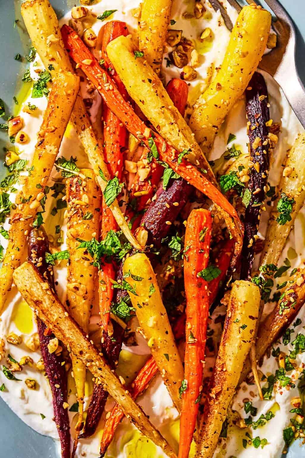 Roasted Rainbow Carrots | The Mediterranean Dish