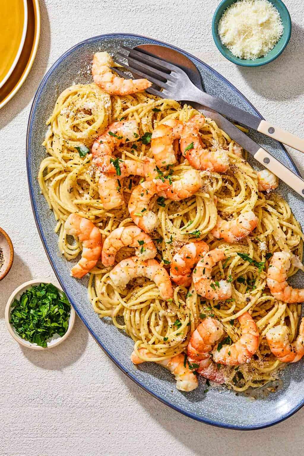 Shrimp Cacio e Pepe (Shrimp Pasta) | The Mediterranean Dish