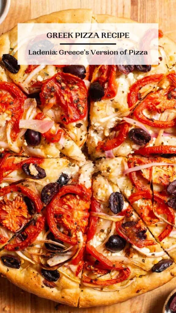 Greek Pizza (Ladenia) - The Mediterranean Dish