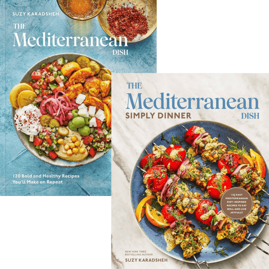 Two cookbooks from The Mediterranean Dish.