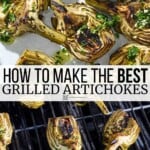Pin image 3 for grilled artichokes.