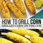 Pin image 3 for grilled corn on the cob.