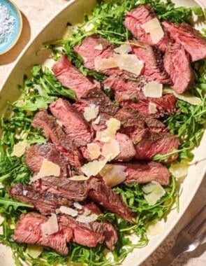 Beef tagliata web story poster image.