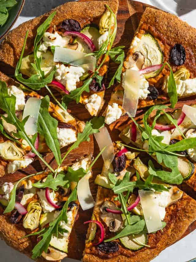 Veggie Pizza with Romesco, Mushrooms, and Artichoke Hearts - The ...