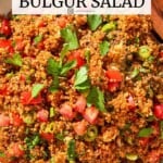 Pin image 1 for kisir bulgur salad.