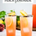 Pin image 2 for peach lemonade.