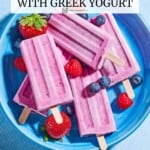 Pin image 1 for yogurt popsicles.