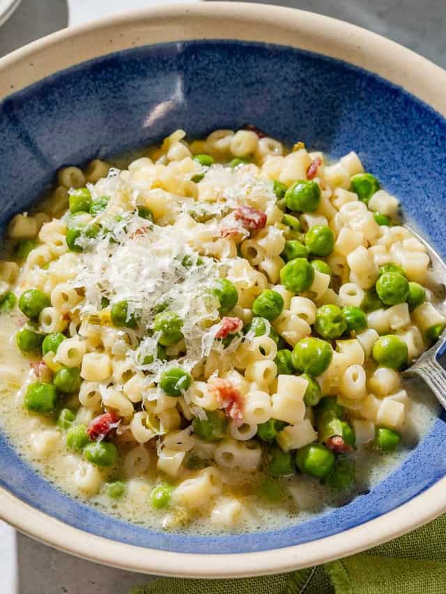 Pasta with Peas (Pasta e Piselli) - The Mediterranean Dish