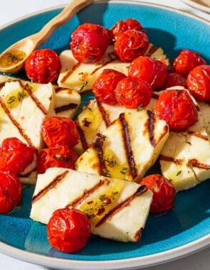 grilled halloumi web story poster image.