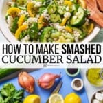 Pin image 3 for smashed cucumber salad.