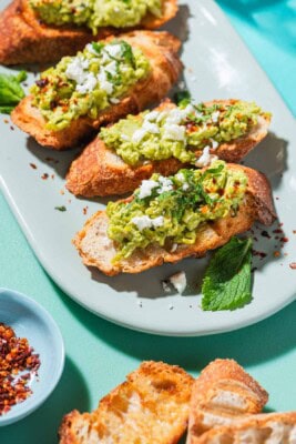 Smashed Peas on Toast | The Mediterranean Dish