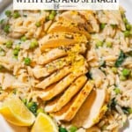 Pin image 1 for lemon chicken orzo.