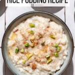 Pin image 2 for easy rice pudding.