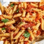 Pin image 2 for penne arrabbiata.