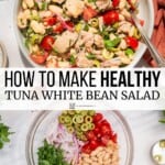 Pin image 3 for tuna white bean salad.