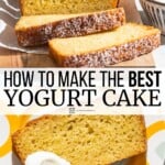 Pin image 3 for yogurt cake.