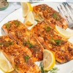 Pin image 1 for Garlic Dijon Baked Salmon.