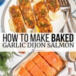 Pin image 3 for Garlic Dijon Baked Salmon.