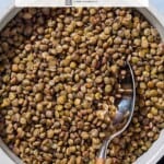 Pin image 1 for the how to cook lentils guide a the mediterranean dish.