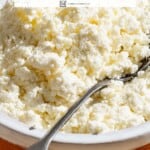 Pin image 1 for homemade ricotta.