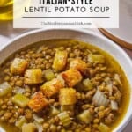 Pin image 2 for lentil potato soup.