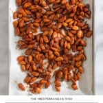 Pin image 1 for candied almonds.