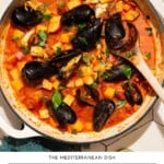 Pin image 1 for the Mediterranean Dish Mussels with Chorizo recipe.