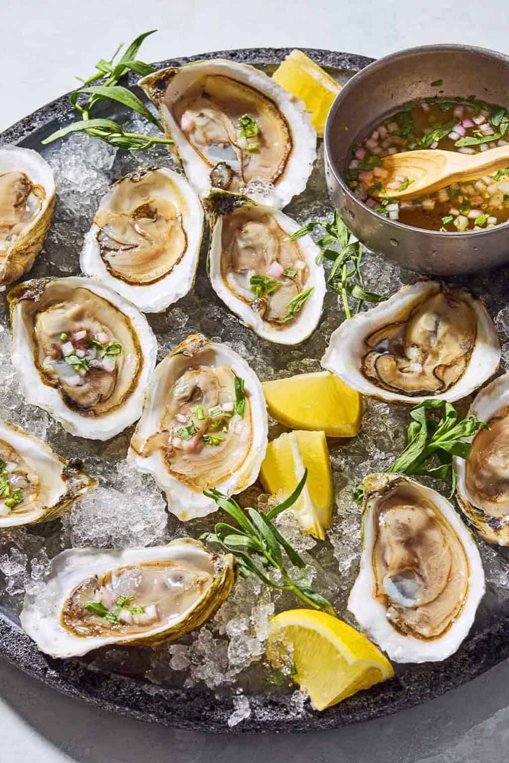 Raw Oysters with Mignonette Sauce | The Mediterranean Dish