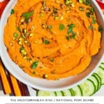 Roasted Carrot Hummus pin image 1.