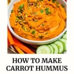 Roasted Carrot Hummus pin image 3.