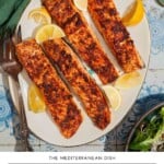 Air fryer salmon pin image 1.