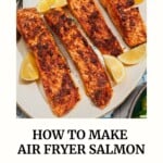 Air fryer salmon pin image 3.