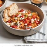 Strapatsada (Greek Tomato Feta Scrambled Eggs) pin image 1.