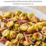 Roasted Brussels Sprouts with Dates and Almonds pin image 2.