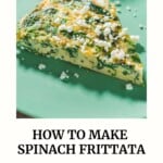 Spinach Feta Frittata pin image 3.