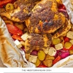 Kleftiko-style roast chicken and potatoes pin image 1.