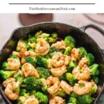 Shrimp and broccoli skillet pin image 2.