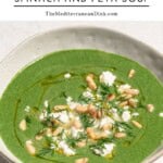 spinach feta soup pin image 2.