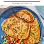 Whole wheat flatbread recipe pin image 2.